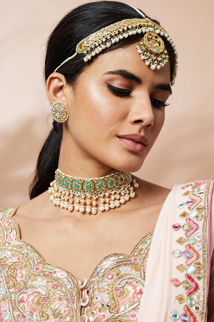 Peach Georgette Anarkali