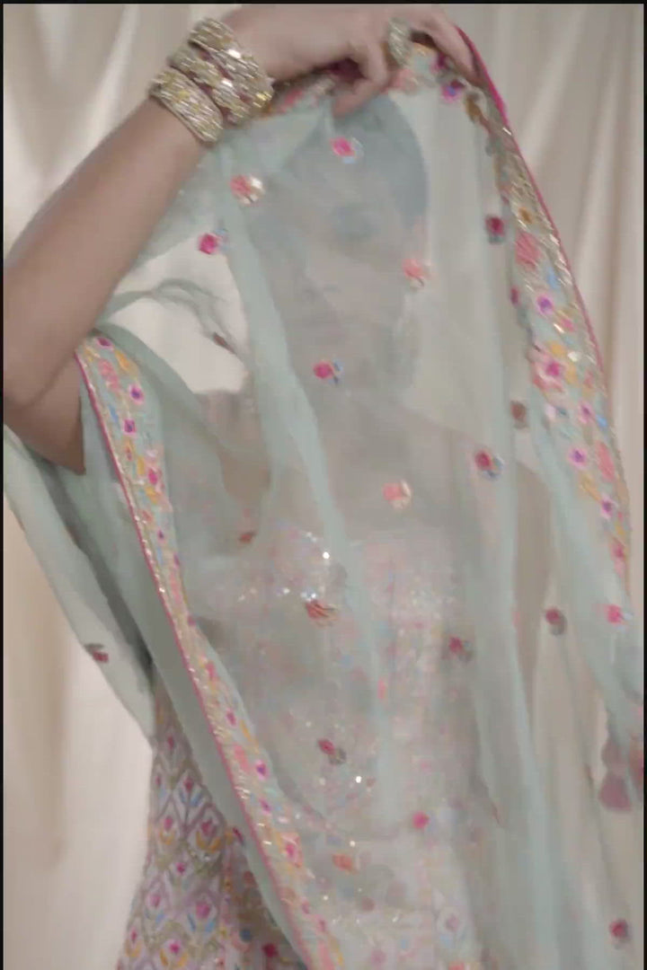 PINK CHANDERI SHARARA