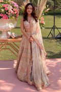 Anya Singh In Ivory Chanderi Resham, Gota, Foil Lehenga