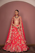 Pink Georgette Floral Lehenga