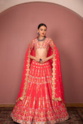 Pink Georgette Aztek Lehenga
