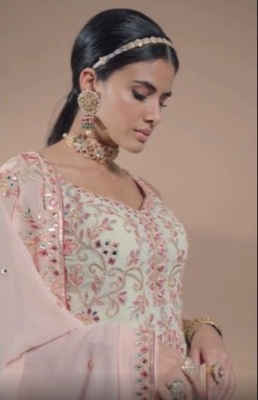 Green Georgette Sharara